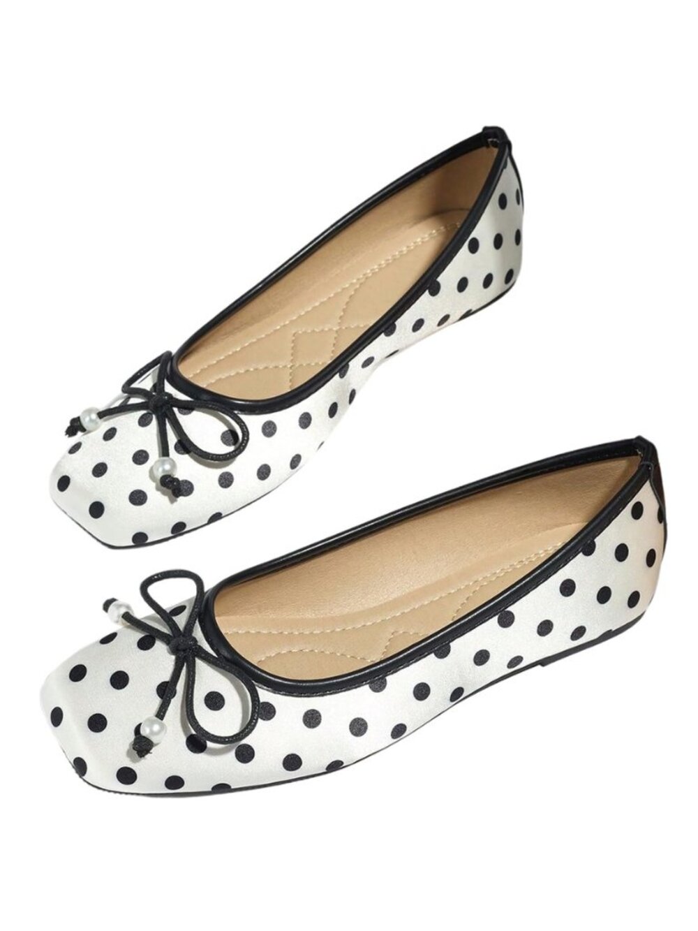 Women's Bow Knot Polka Dots Ballet Flats